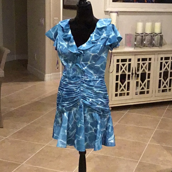 flor et.al Dante mini ruffle dress, size 10, NWT